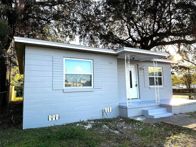 view of single story home