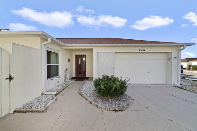 entrance to property with a garage