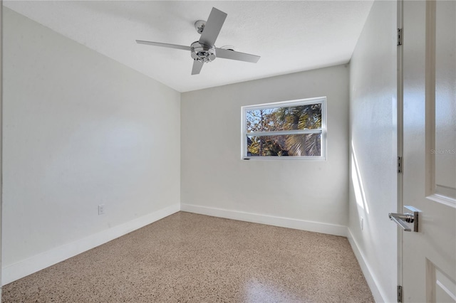 unfurnished room featuring ceiling fan