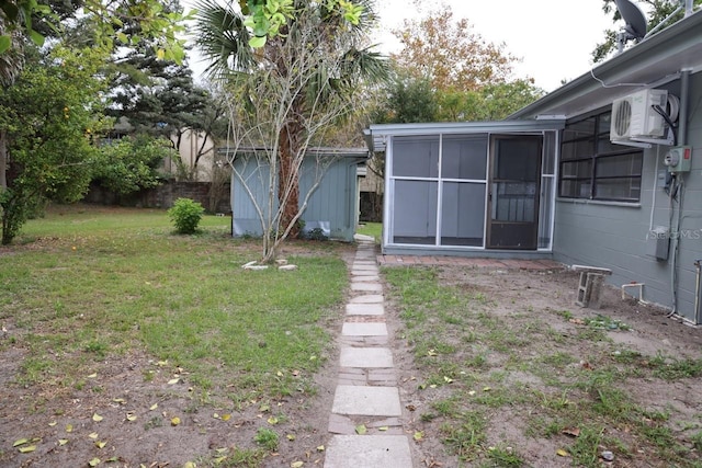 view of yard with ac unit