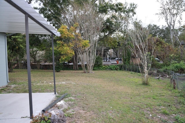 view of yard with a patio