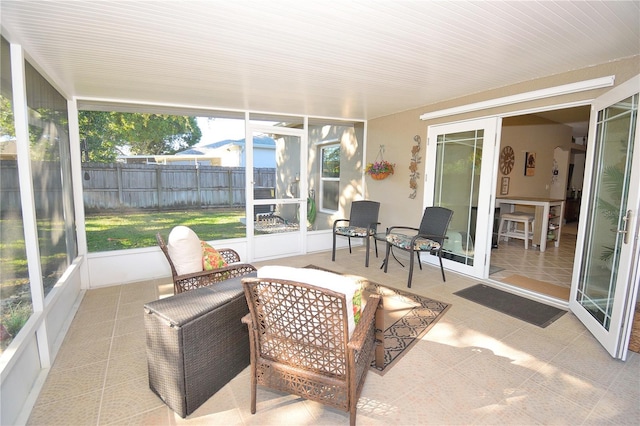 view of sunroom / solarium