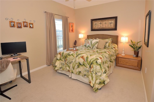 view of carpeted bedroom