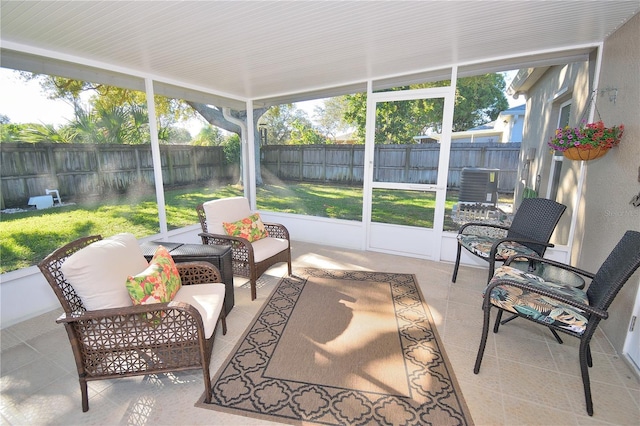 view of sunroom / solarium