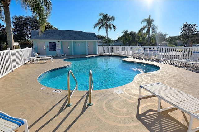 view of pool with a patio area