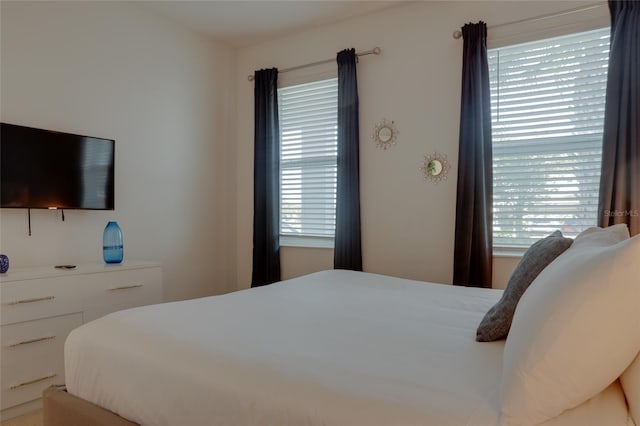 bedroom featuring multiple windows