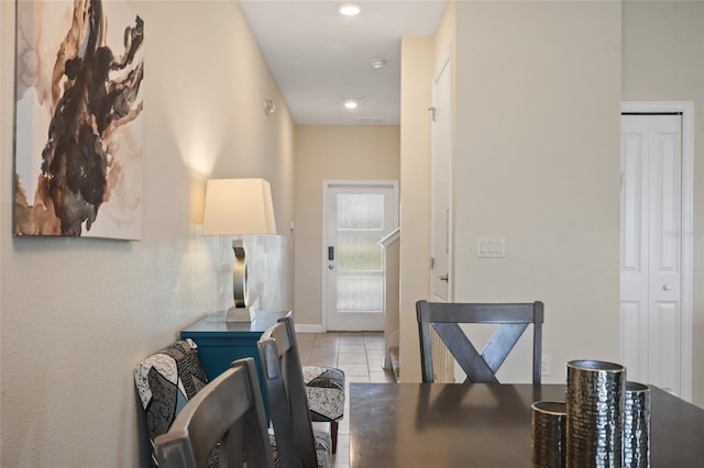 820 Pebble Beach Dr, Davenport, FL 33896 - corridor featuring light tile patterned floors and recessed lighting