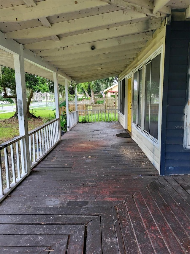 view of wooden deck