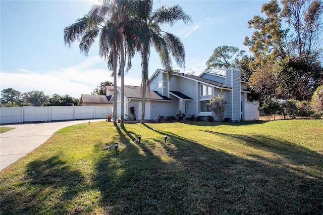 view of home's exterior featuring a lawn