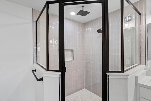 bathroom featuring walk in shower