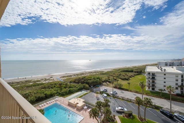 water view featuring a view of the beach