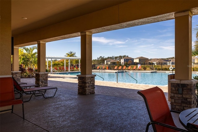 view of pool with a patio