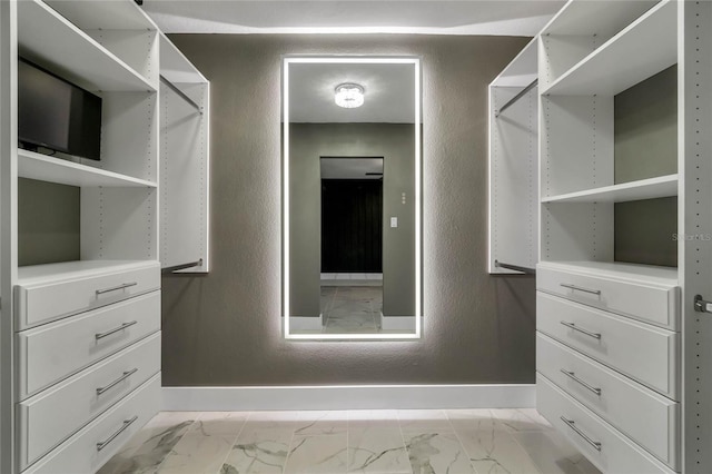 view of walk in closet