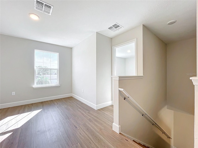 interior space with light hardwood / wood-style floors