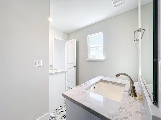 bathroom featuring vanity