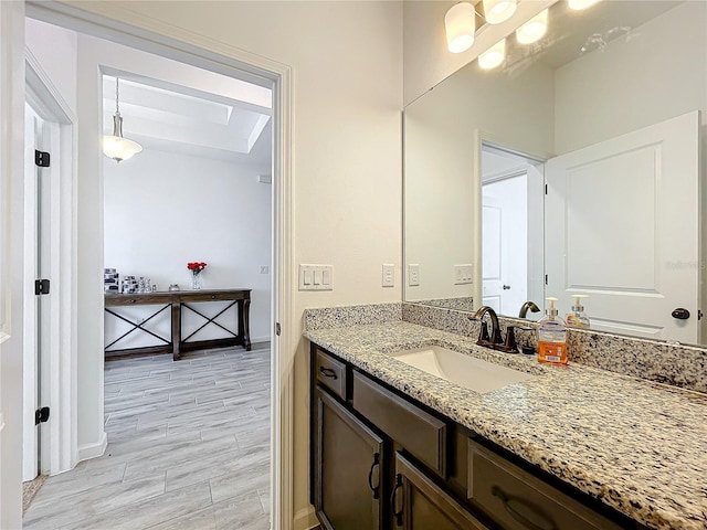 4408 Renly Ln, Clermont, FL 34711 - bathroom with vanity and wood finished floors