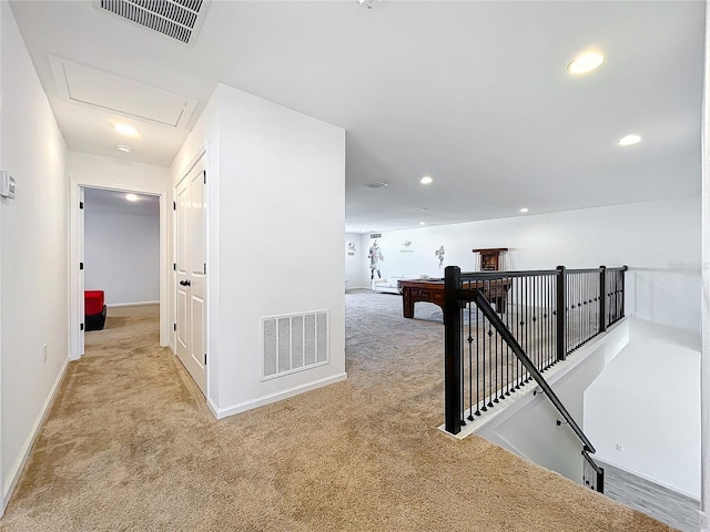4408 Renly Ln, Clermont, FL 34711 - hallway with carpet flooring, an upstairs landing, and recessed lighting