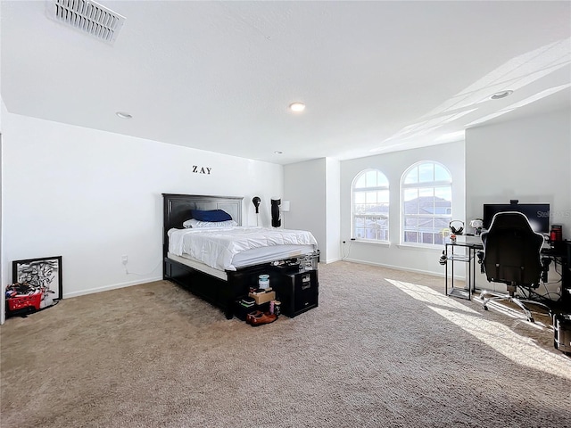 bedroom with carpet flooring