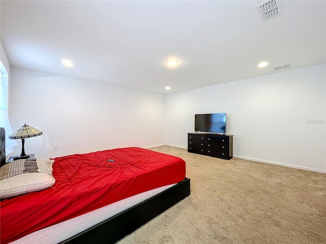 bedroom with carpet floors