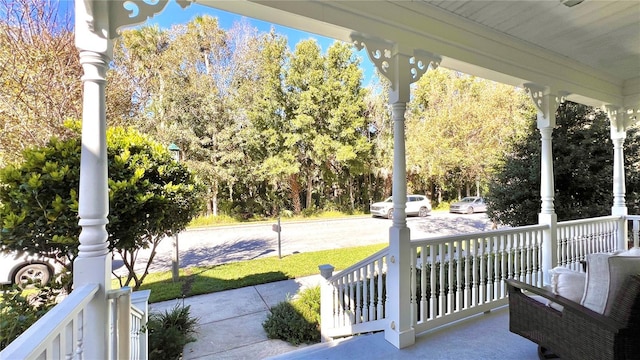 view of patio with covered porch