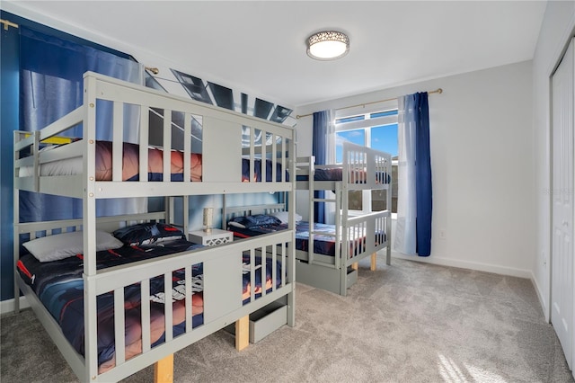 bedroom featuring carpet