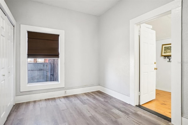 empty room featuring light hardwood / wood-style flooring