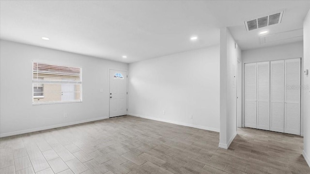 interior space with light wood-type flooring