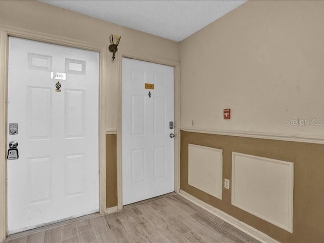 foyer featuring light hardwood / wood-style flooring