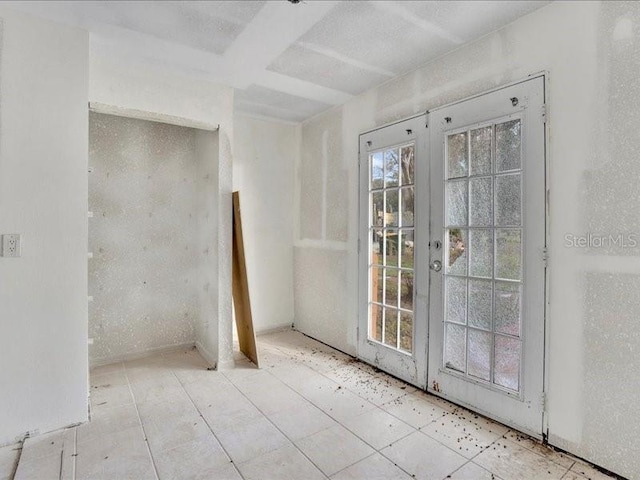 doorway to outside featuring french doors