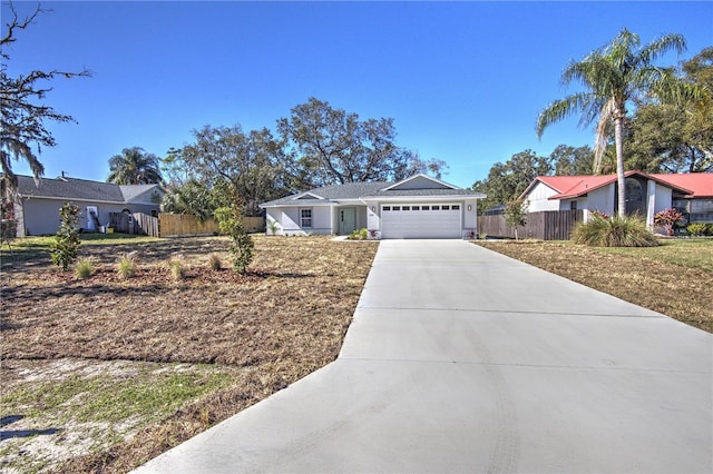 ranch-style home with a garage