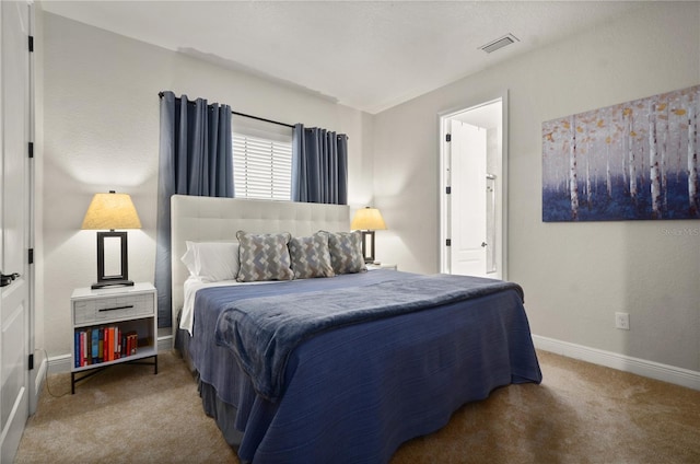 bedroom with carpet floors