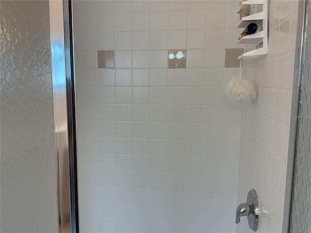 room details with an enclosed shower