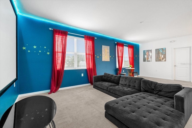 4501 Monado Dr, Kissimmee, FL 34746 - carpeted living room with baseboards