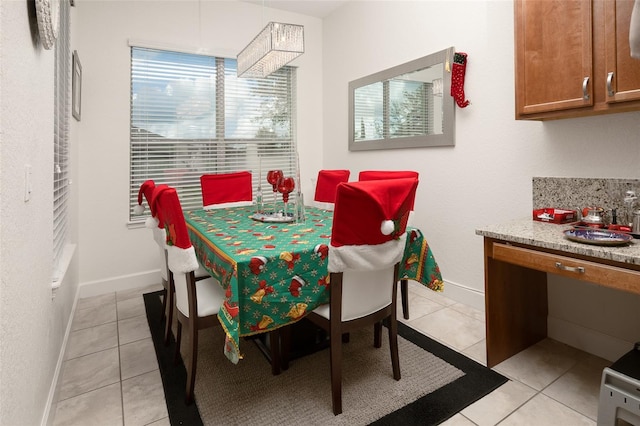 view of tiled dining room