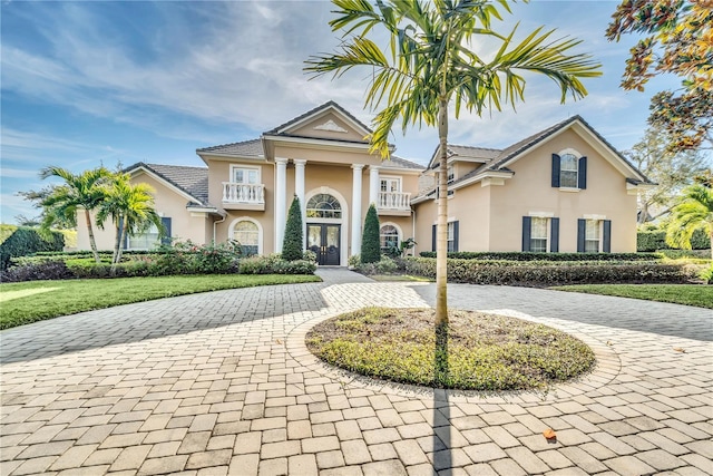 view of front of house with french doors