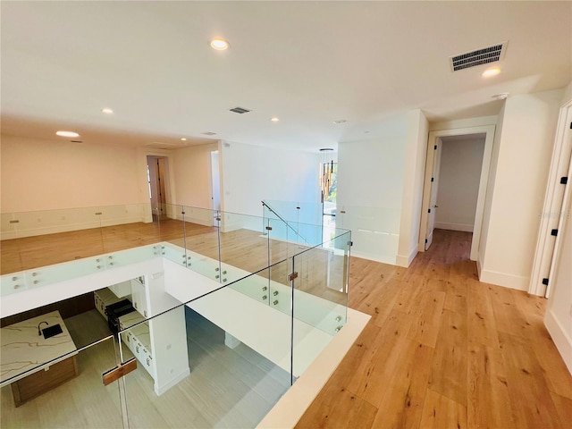 interior space featuring light wood-type flooring