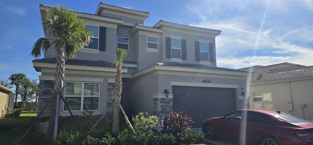 view of front of home featuring a garage