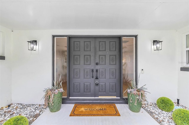 view of doorway to property