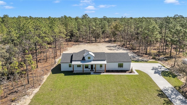 aerial view with a view of trees