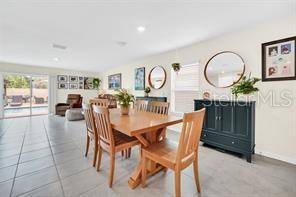 view of tiled dining area