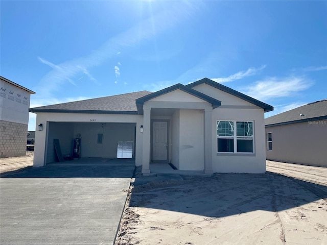 view of front of house featuring a garage