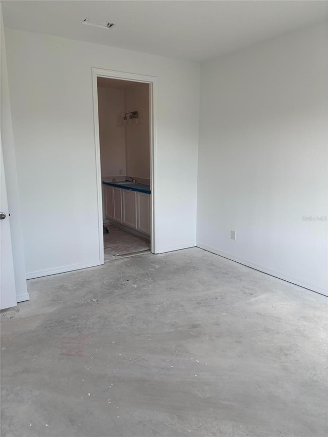 empty room featuring sink