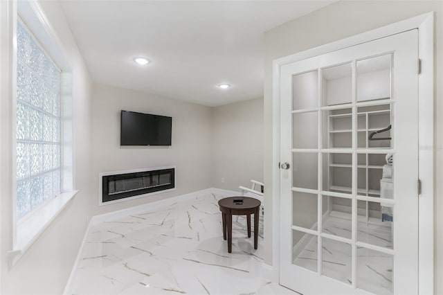 living room featuring a healthy amount of sunlight