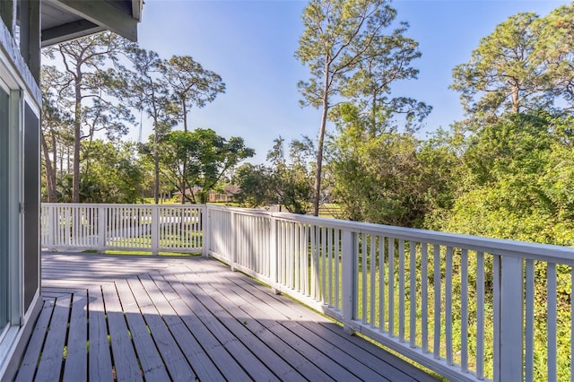 view of wooden deck