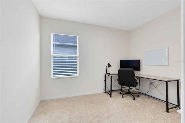 view of carpeted office