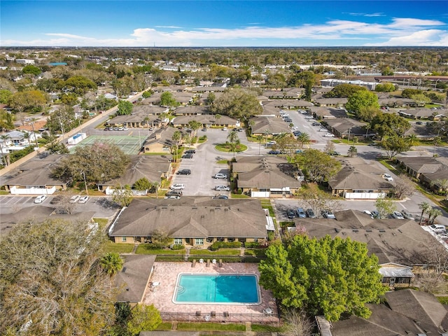 bird's eye view featuring a residential view