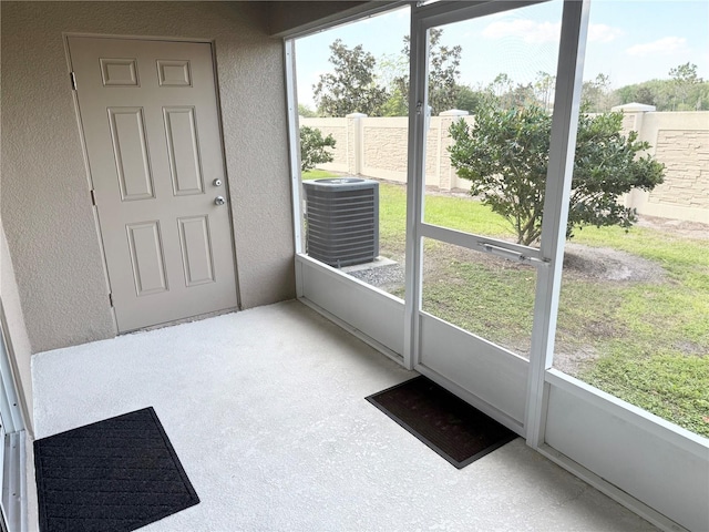 view of sunroom