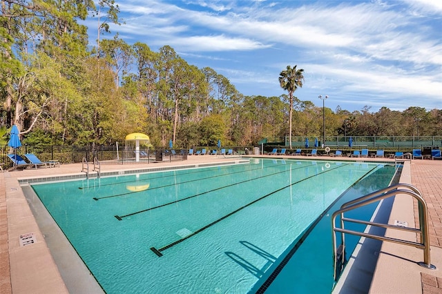 view of pool with a patio area