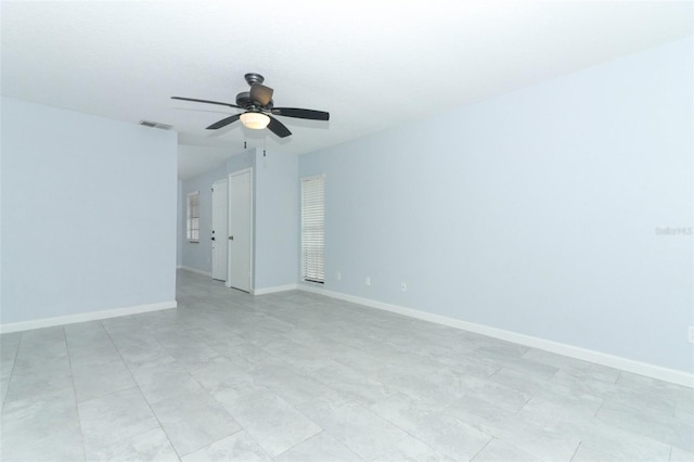 empty room with ceiling fan