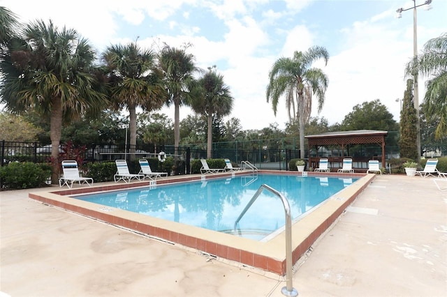 view of pool with a patio